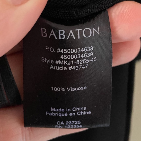 Babaton Black Faux Wrap Dress - Picture 3 of 5